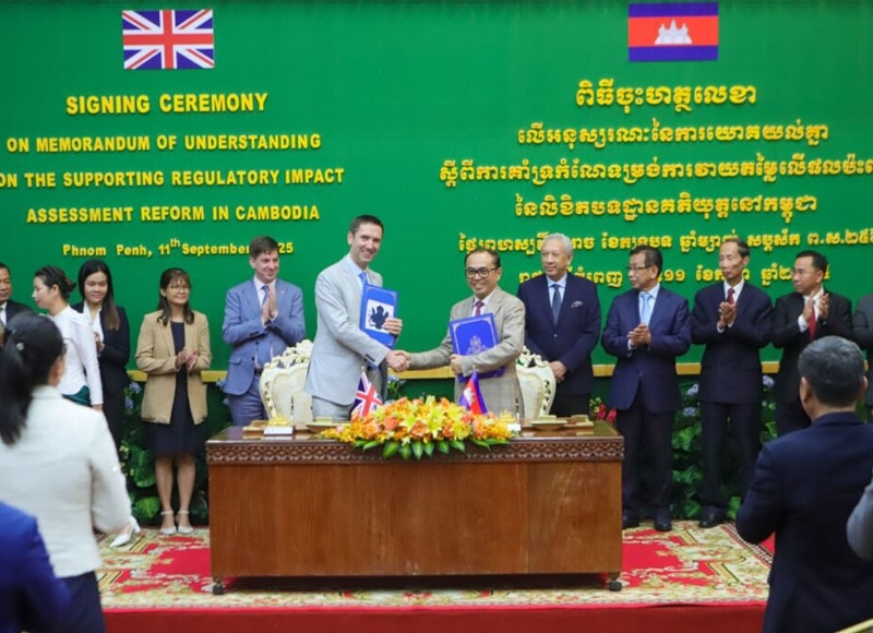 Cambodia, UK sign agreement to strengthen governance via regulatory reform