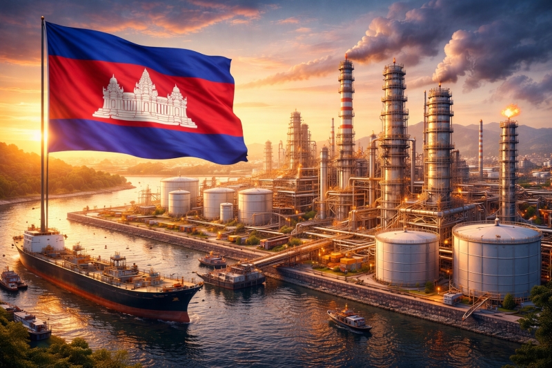 Cambodia plans to build its first oil refinery within the next three years