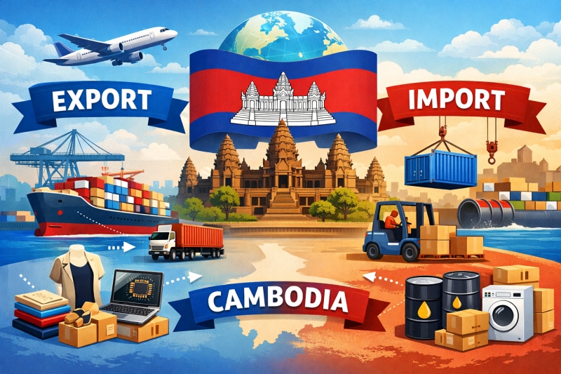 Cambodia's exports increase 17.2% in the first two months of 2026