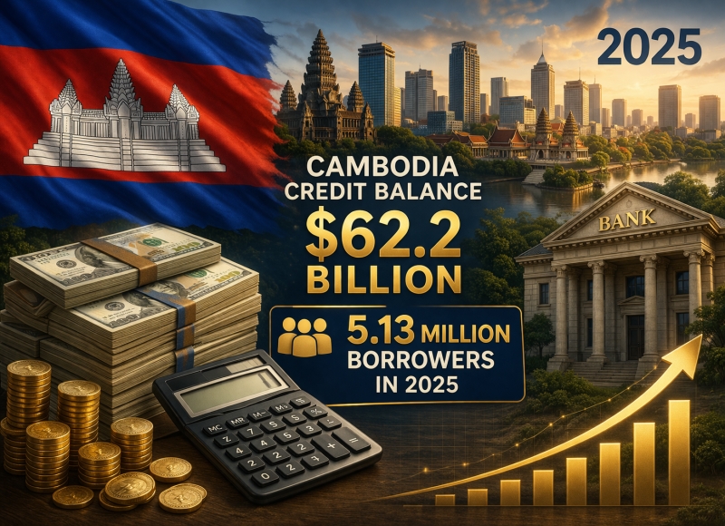 Cambodia's credit surpasses USD 62 billion in 2025, says CBC