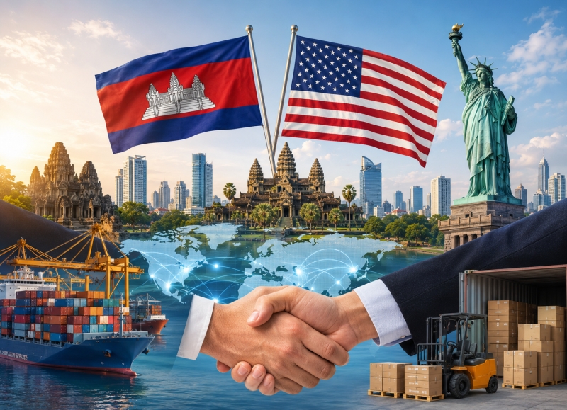 US accounts for nearly half of Cambodia's total exports